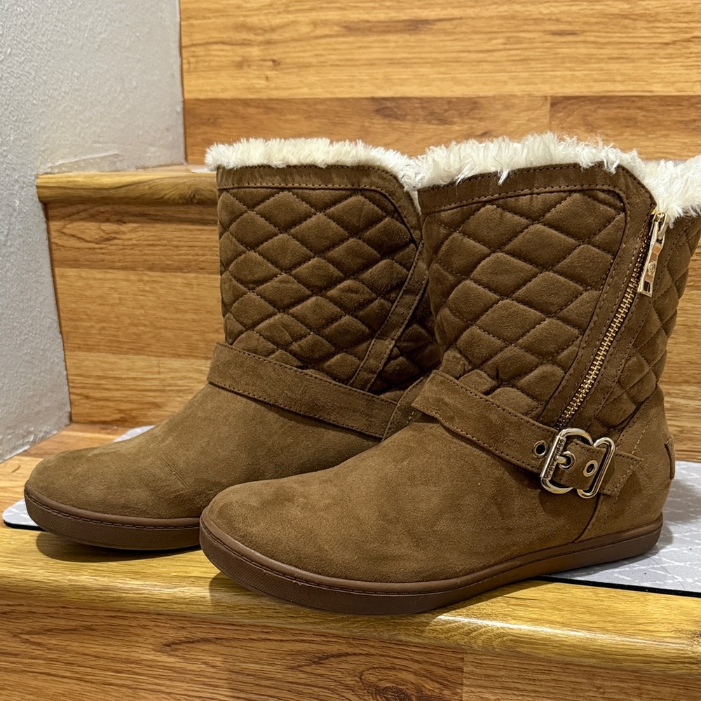 G by Guess Brown Quilted Winter Boots
